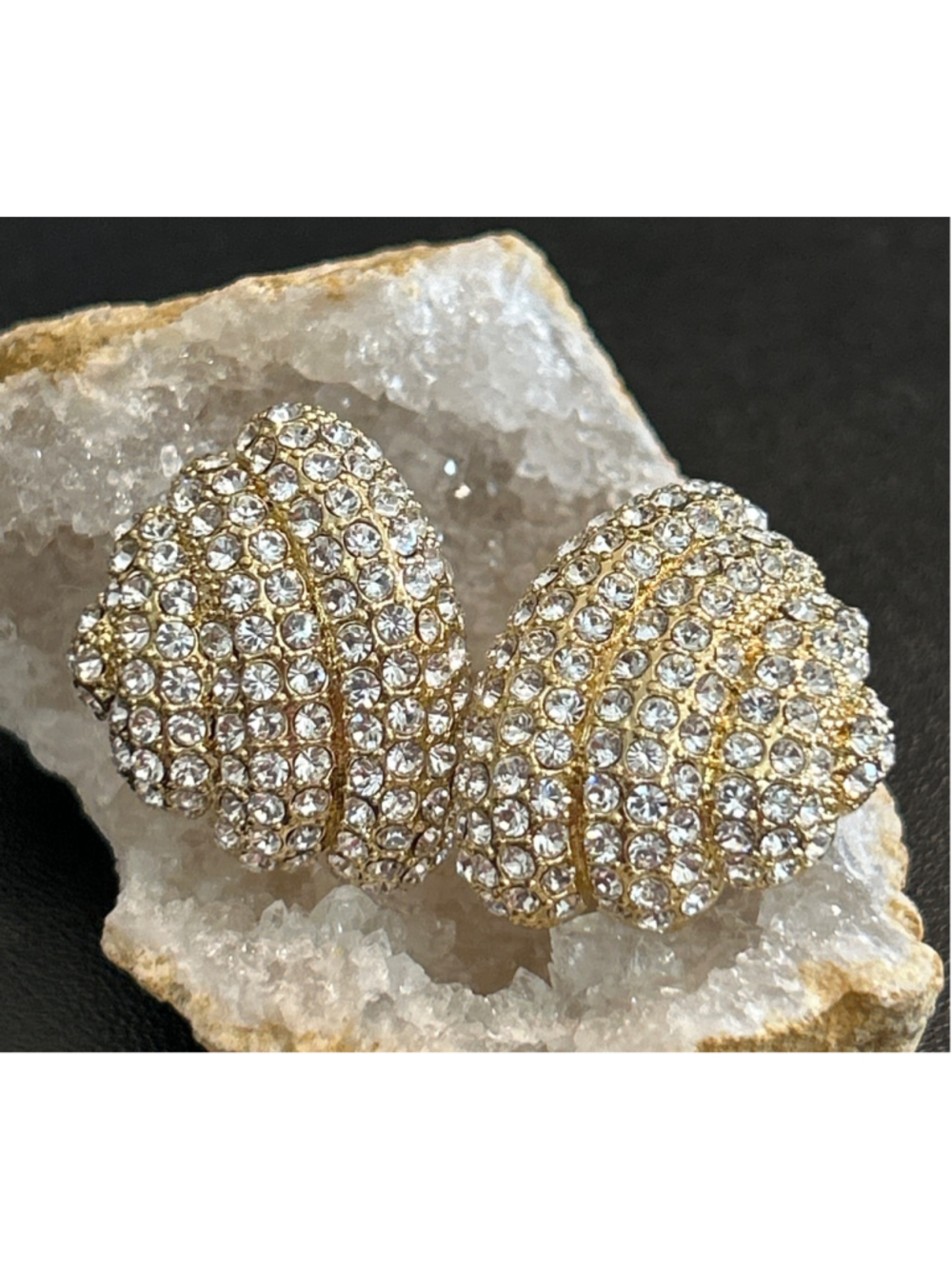 Women's Joan Boyce Gold Tone Clear Crystal Clip-On Earrings One Size